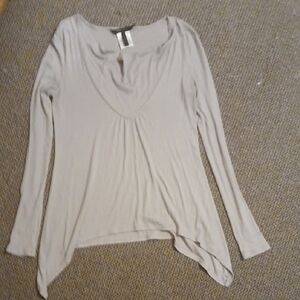 BCBGMaxAzria Beige Long Sleeve Top